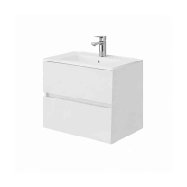 Mobilier suspendat pentru lavoar Fluminia Genova 60, front și laterale netede, 60x46 cm, alb lucios